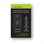 NUPOWER 10K mAh Powerbank with Integrated Cables - Black