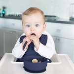 Bazzle Baby Anchor Bowl w / Lid + Spoon Navy