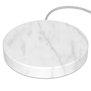 Chargeur en pierre sans fil Einova de 10 W - Marbre blanc