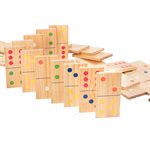 TRIUMPH Wood Lawn 28 Piece Jumbo Domino Game Set and Carry Bag
