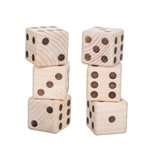 TRIUMPH Big Roller 3.5" Wooden Lawn Dice with Scoreboard and Carry-On Bag