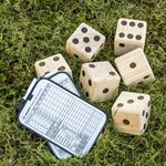 TRIUMPH Big Roller 3.5" Wooden Lawn Dice with Scoreboard and Carry-On Bag