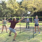 TRIUMPH 4-Square 2-in-1 Volleyball / Badminton Outdoor Game Set