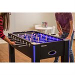 ATOMIC 58" Azure LED Light Up Foosball Soccer Arcade Table Black 
