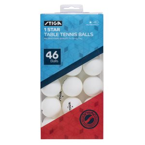 STIGA 1-Star 46-Pack Table Tennis Balls White