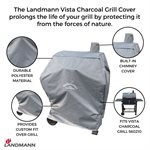 Landmann Vista Charcoal Grill Cover - Grey
