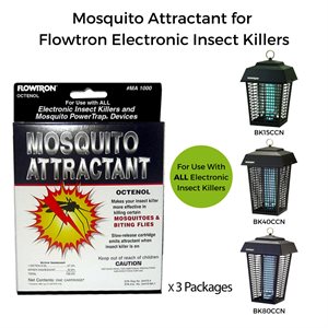 Flowtron Octenol Mosquito Attractant Cartridge - 3 pack