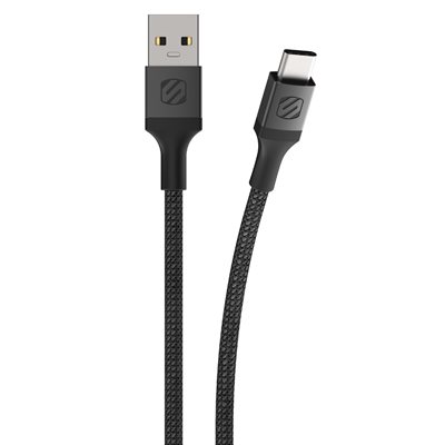 Scosche USB-A to USB-C 4ft Braided Cable Silver